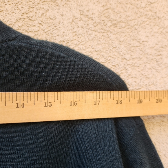 CHARTER CLUB PETITE Women's Cardigan Medium Green Wool Grama Sweater Vintage - Picture 6 of 9